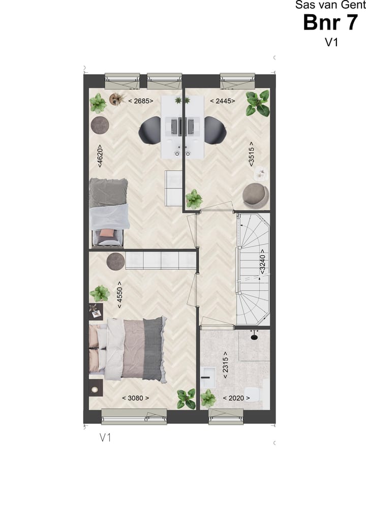 Foto 5 van Hoek- en tussenwoningen (Bouwnr. 7)