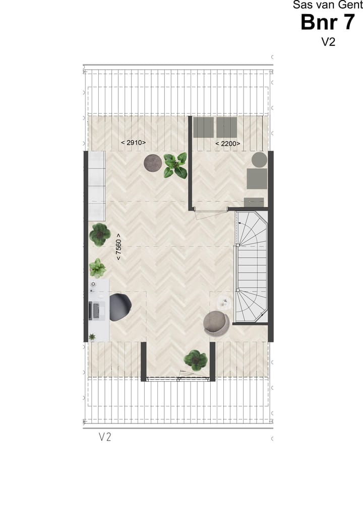 Foto 6 van Hoek- en tussenwoningen (Bouwnr. 7)