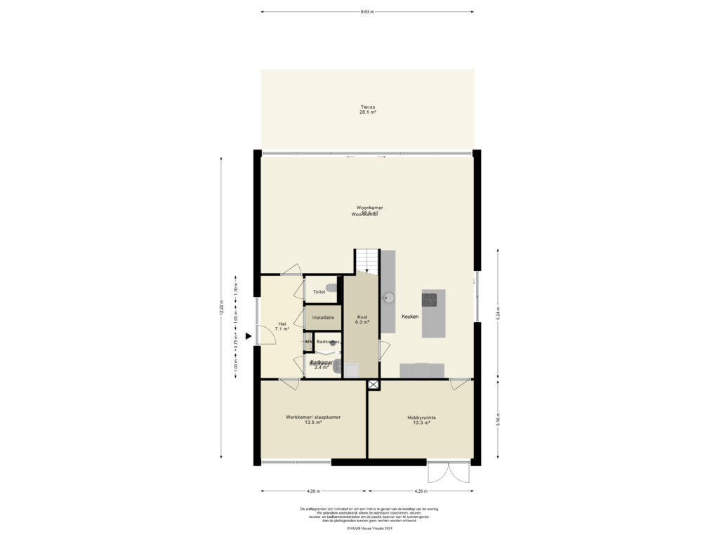 Bekijk plattegrond van Begane Grond van Damoclesstraat 27