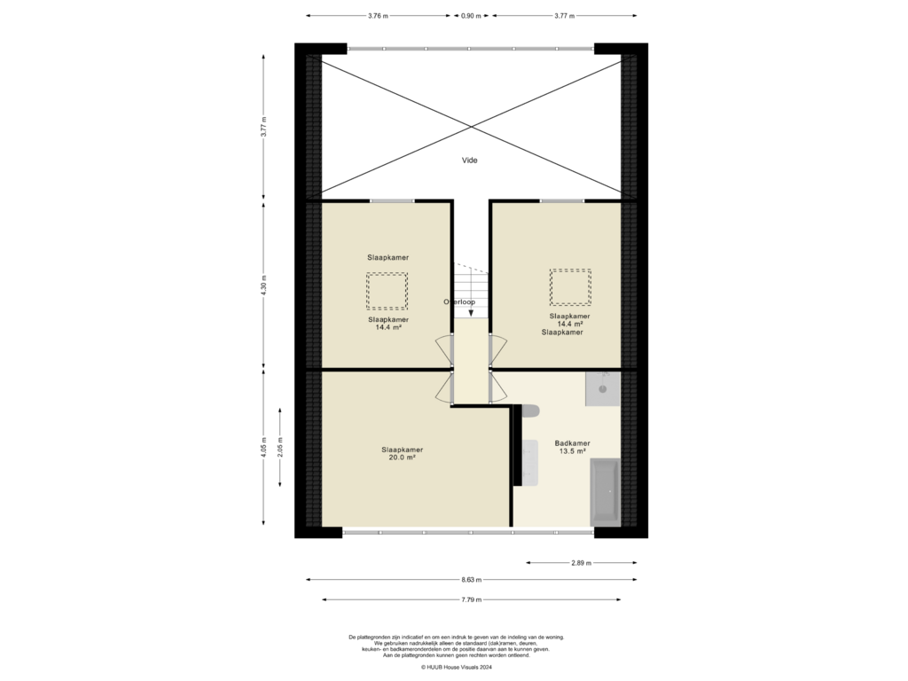 Bekijk plattegrond van 1e Verdieping (Optie 2) van Damoclesstraat 27