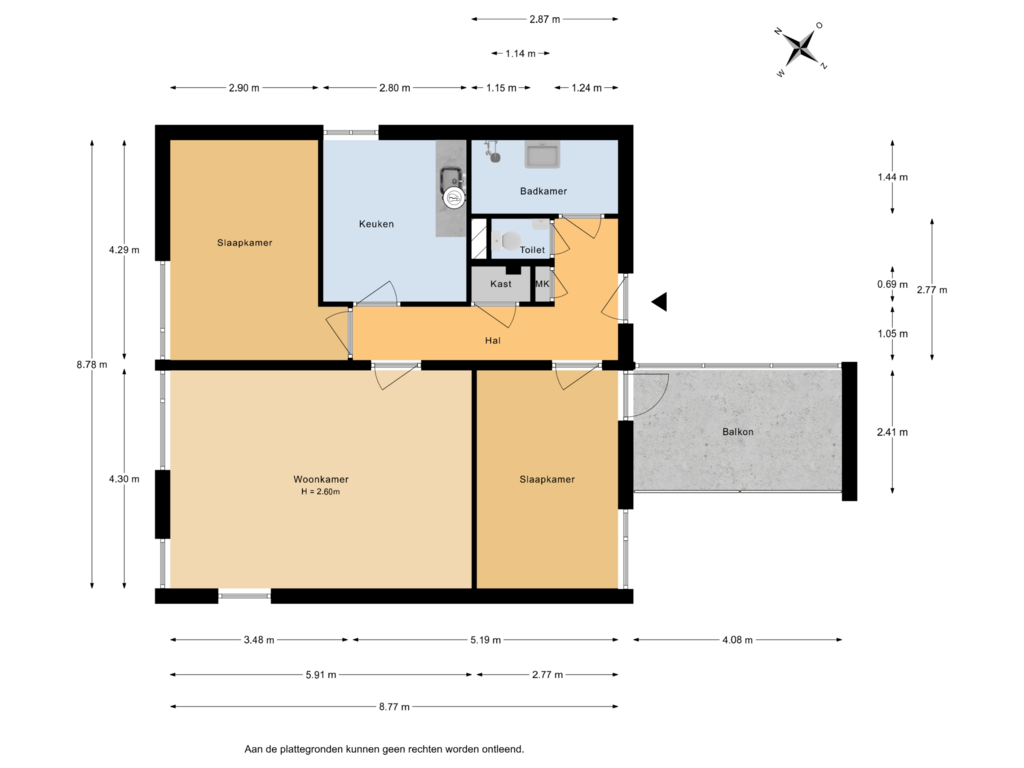 Bekijk plattegrond van Appartement van Paganinistraat 8