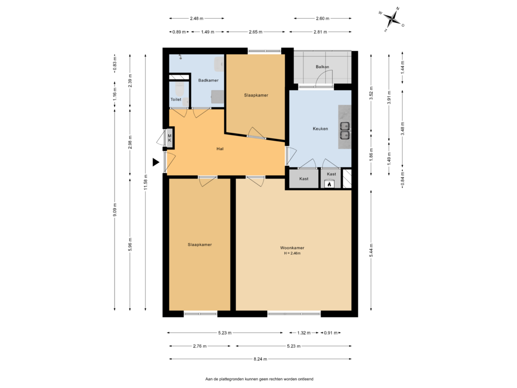 Bekijk plattegrond van Plattegrond van Jan van Gojenstraat 341