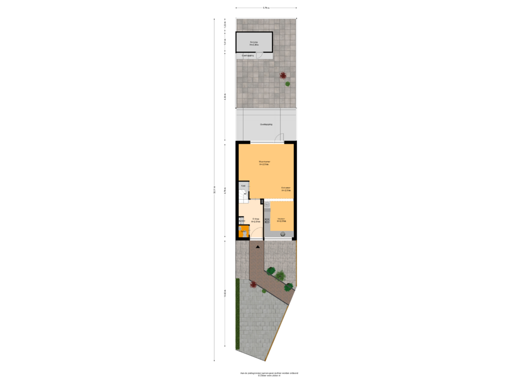 View floorplan of Begane Grond - Tuin of Wessel Ilckenstraat 72