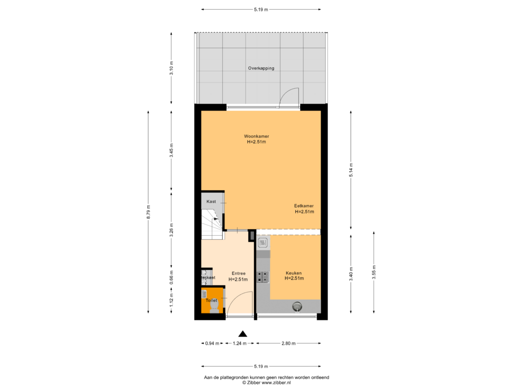 View floorplan of Begane Grond of Wessel Ilckenstraat 72