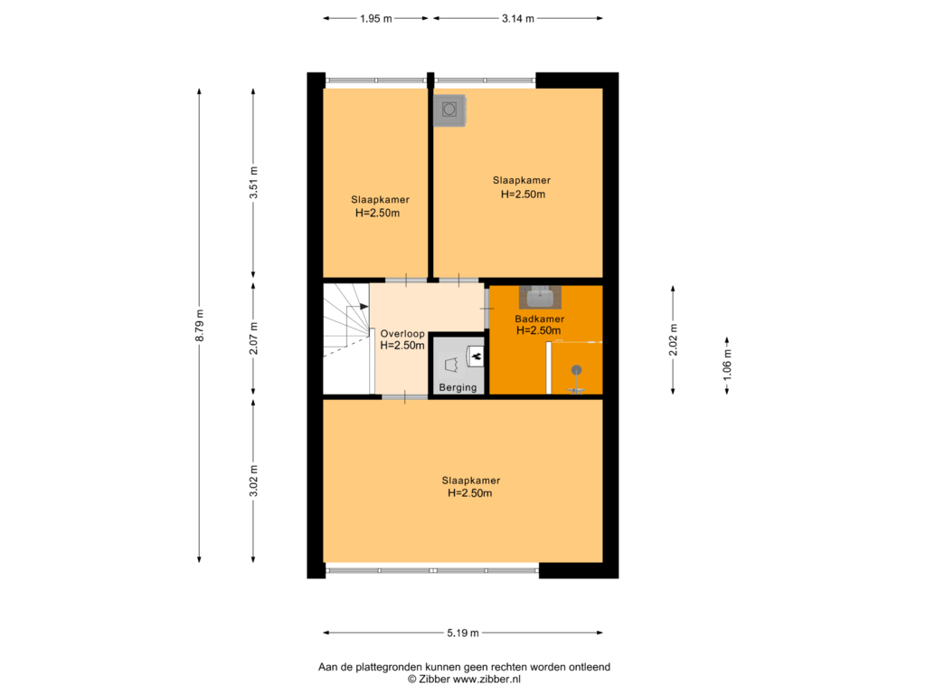 View floorplan of Eerste Verdieping of Wessel Ilckenstraat 72