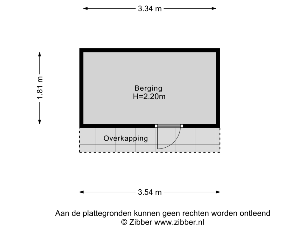 View floorplan of Berging of Wessel Ilckenstraat 72