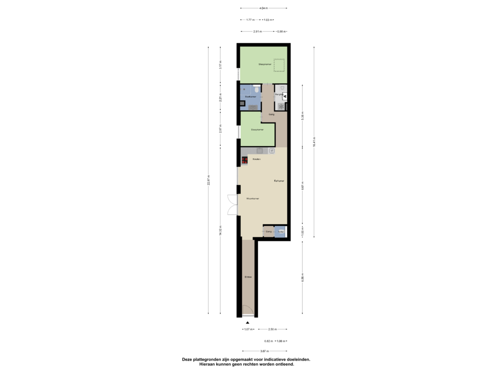 Bekijk plattegrond van Appartement van Voorstraat 266-B