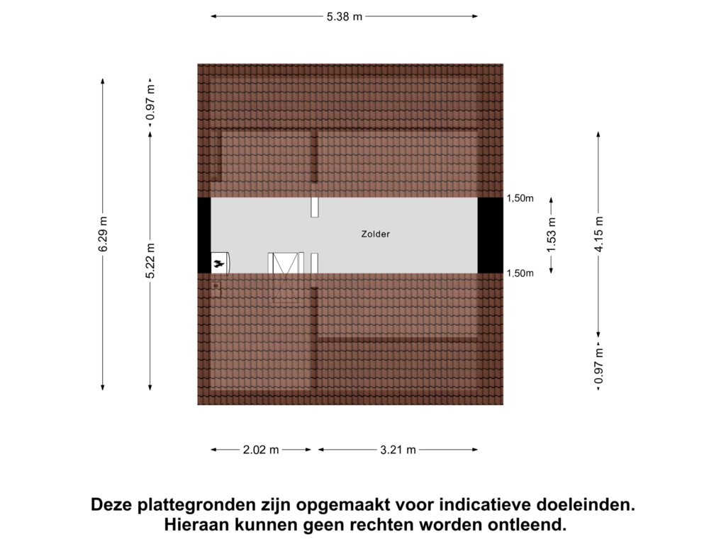 Bekijk plattegrond van Zolder van Donizettilaan 22