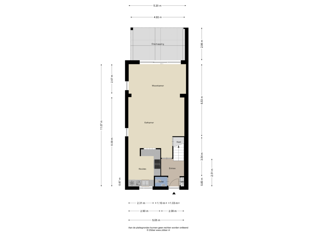 Bekijk plattegrond van Begane Grond van Charlotte Ruysstraat 8