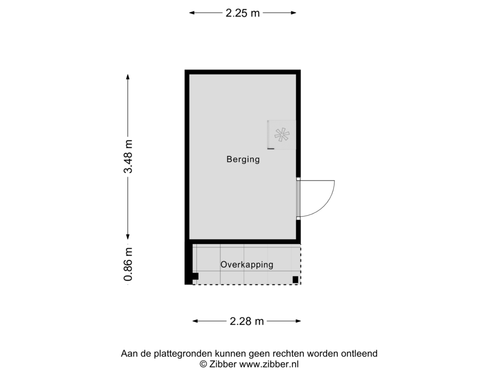 Bekijk plattegrond van Berging van Charlotte Ruysstraat 8