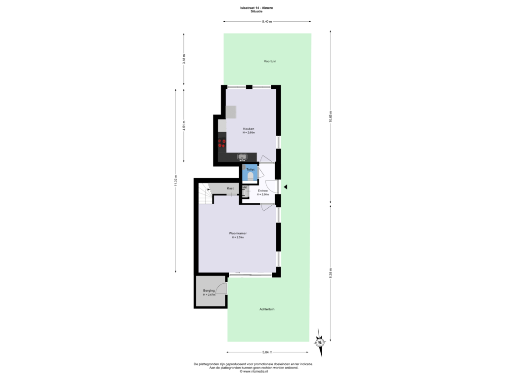 View floorplan of Situatie of Isisstraat 14