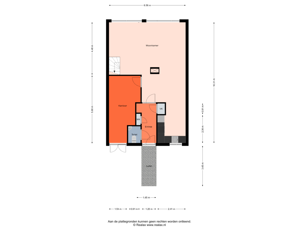 Bekijk plattegrond van Begane grond van Bachlaan 111