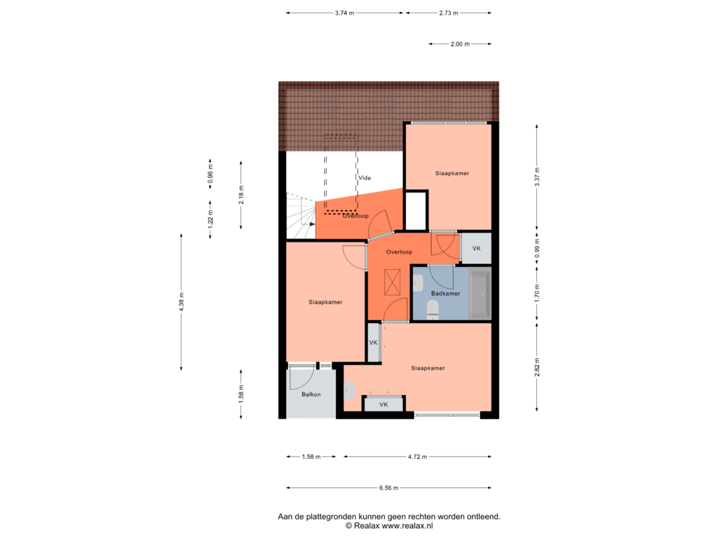 Bekijk plattegrond van Verdieping 1 van Bachlaan 111