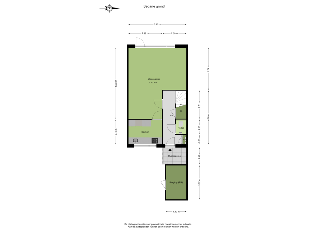 View floorplan of Begane grond of Bastion 7