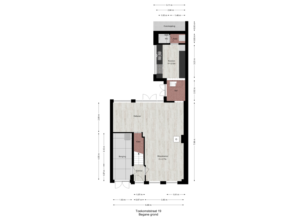 View floorplan of Begane grond of Toekomststraat 19