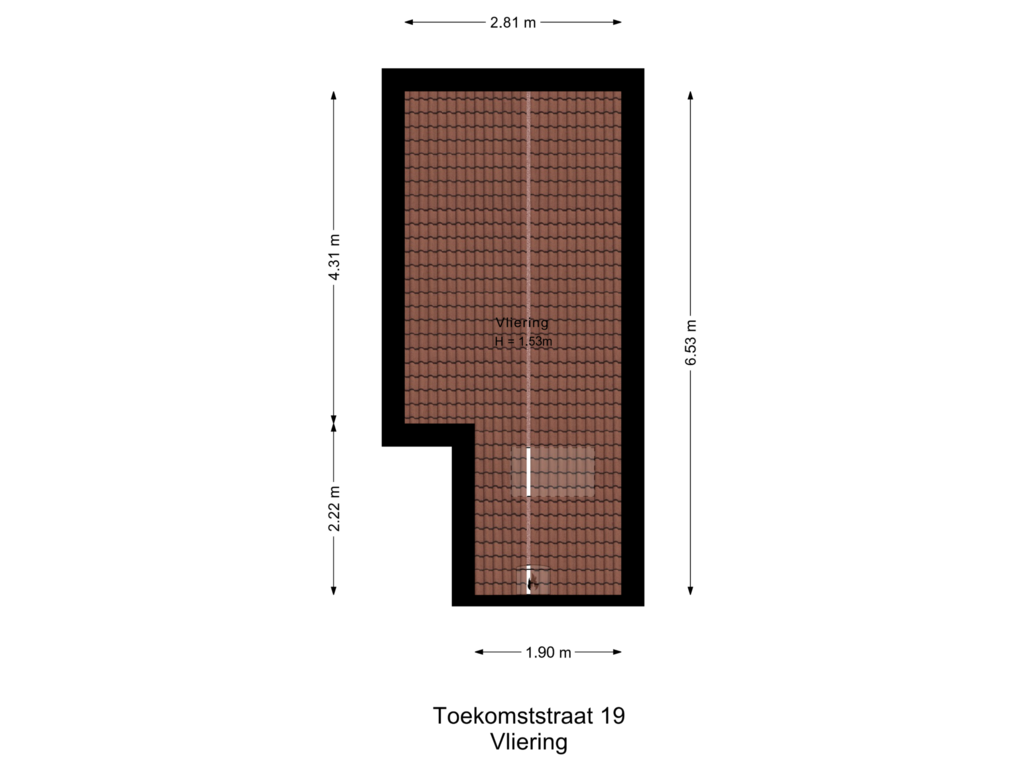 View floorplan of Vliering of Toekomststraat 19