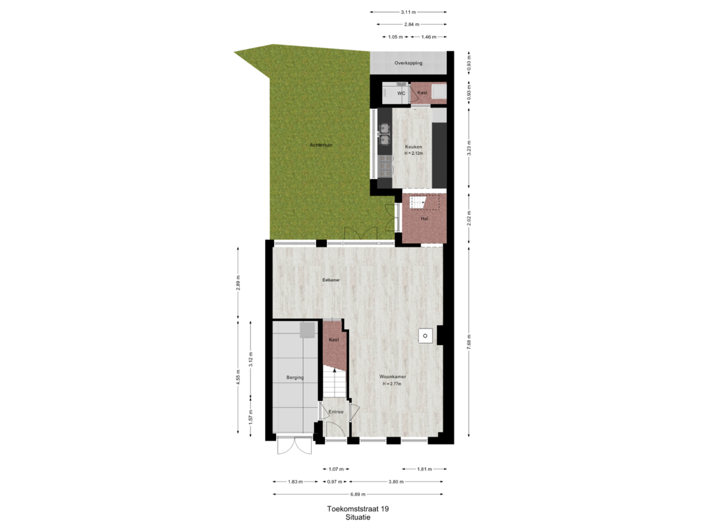 View floorplan of Situatie of Toekomststraat 19