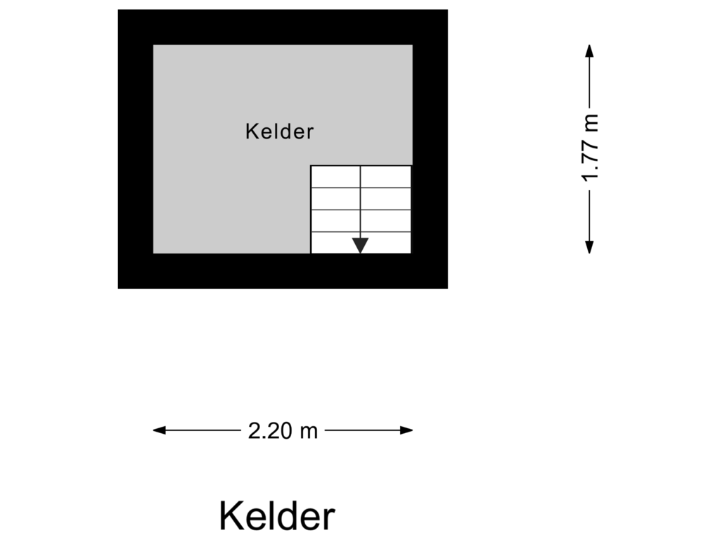 View floorplan of Kelder of Margrietstraat 16