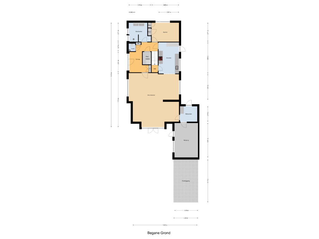 View floorplan of Begane Grond of Margrietstraat 16