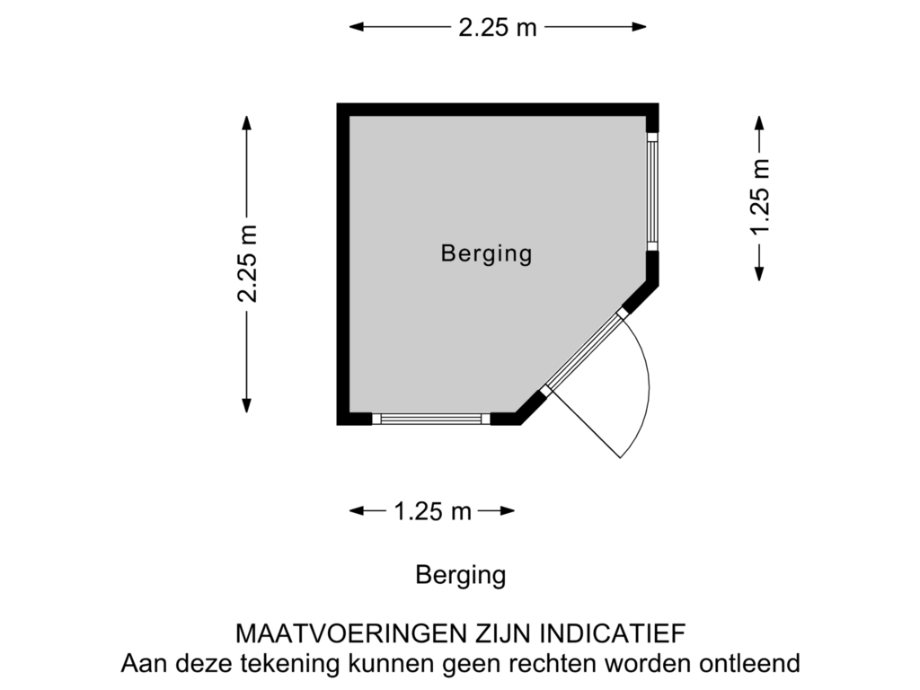 Bekijk plattegrond van Berging van Frans Lebretlaan 47