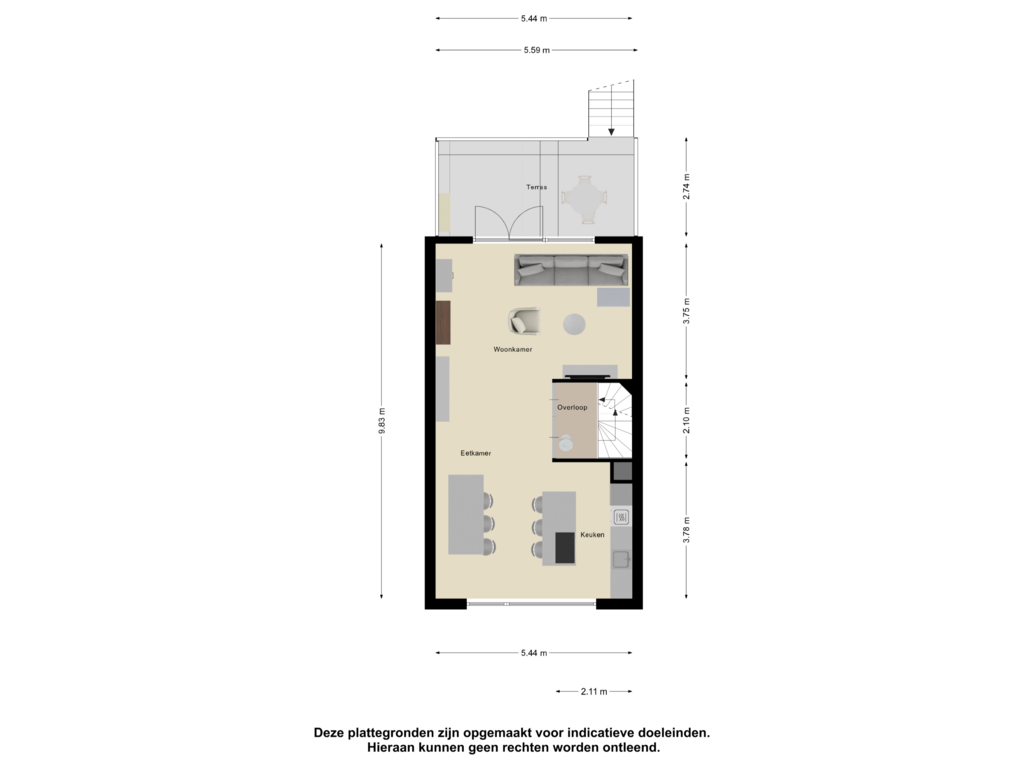 Bekijk plattegrond van Eerste verdieping van Jan Schoutenstraat 31