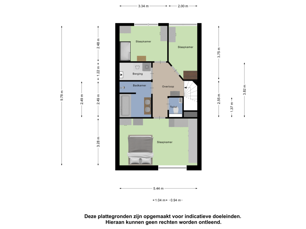 Bekijk plattegrond van Tweede verdieping van Jan Schoutenstraat 31