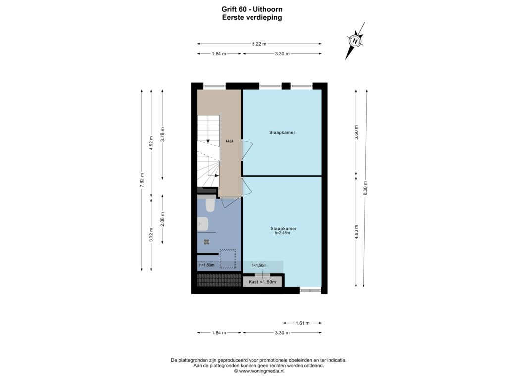 Bekijk plattegrond van 1e_verd van Grift 60