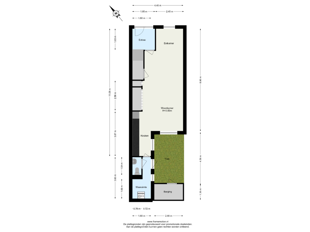 Bekijk plattegrond van Begane Grond van Rhoonsestraat 3