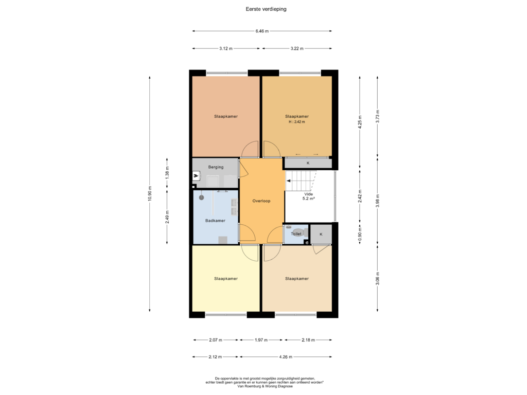 Bekijk plattegrond van Eerste verdieping van Adrianus van Waertweg 16