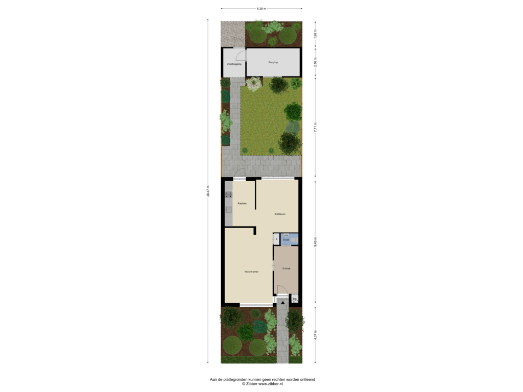 Bekijk plattegrond van Begane Grond tuin van Heemskinderenstraat 20