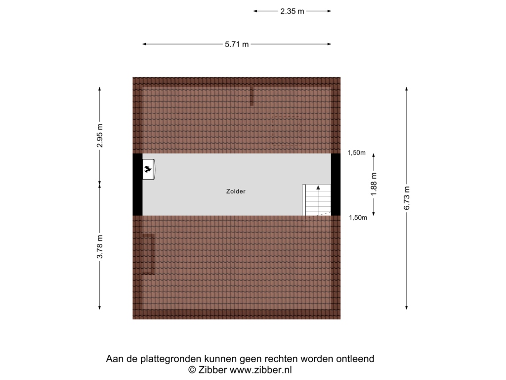 Bekijk plattegrond van Zolder van Heemskinderenstraat 20