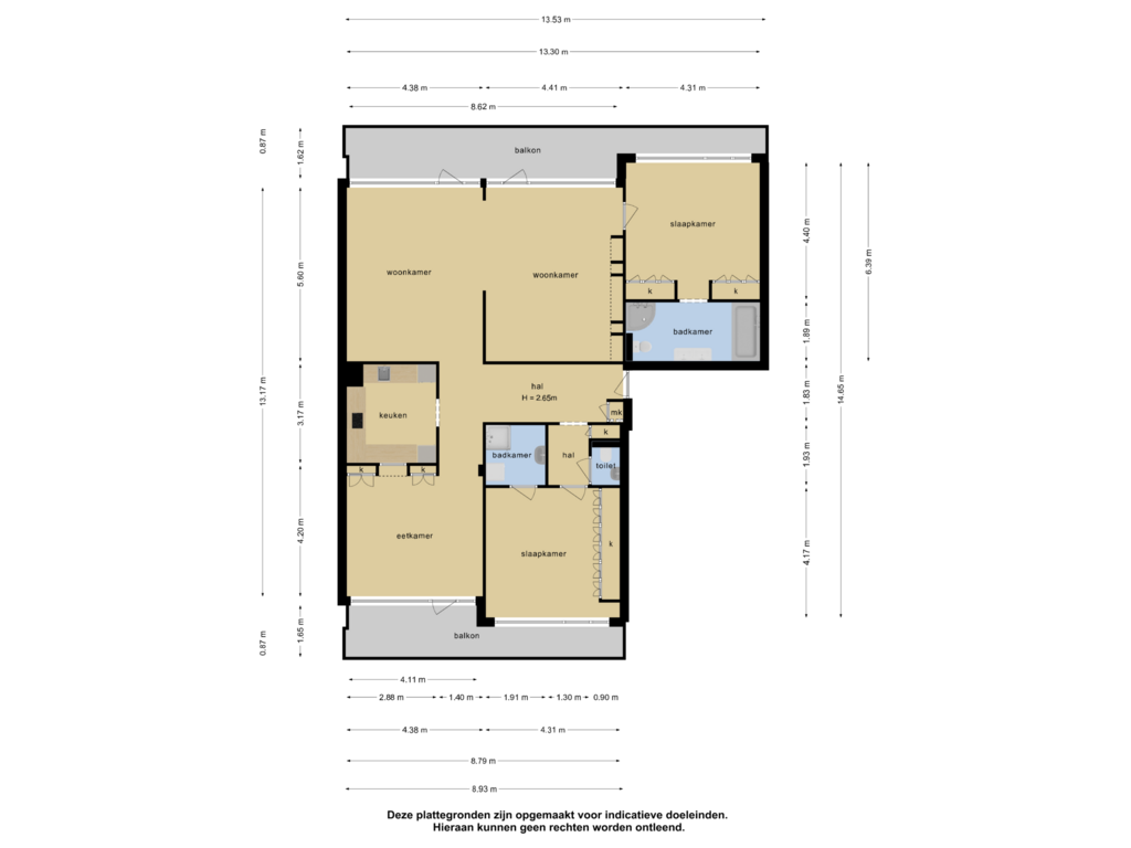 View floorplan of appartement of Stoeplaan 11-F11