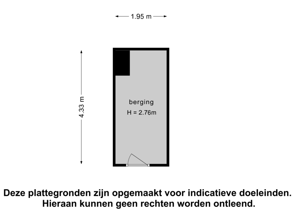 View floorplan of berging of Stoeplaan 11-F11