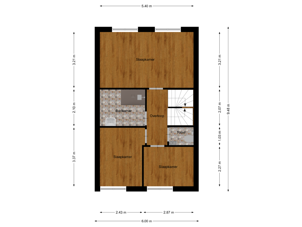 Bekijk plattegrond van Floor 1 van Marconistraat 61