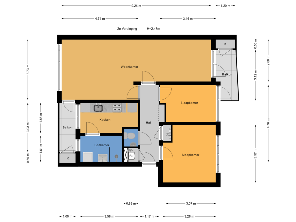 Bekijk plattegrond van 2e Verdieping van Eekhoornrade 40