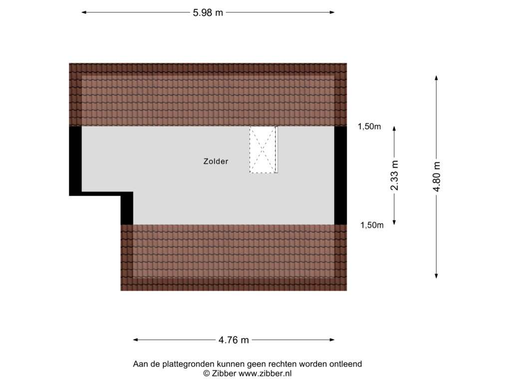 Bekijk plattegrond van Zolder van Dr. Schaepmanstraat 8