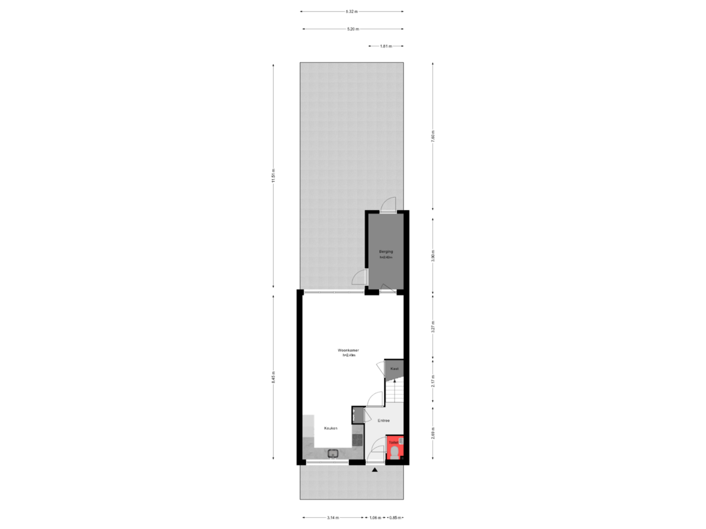 Bekijk plattegrond van Perceel van Wollegrasweg 30