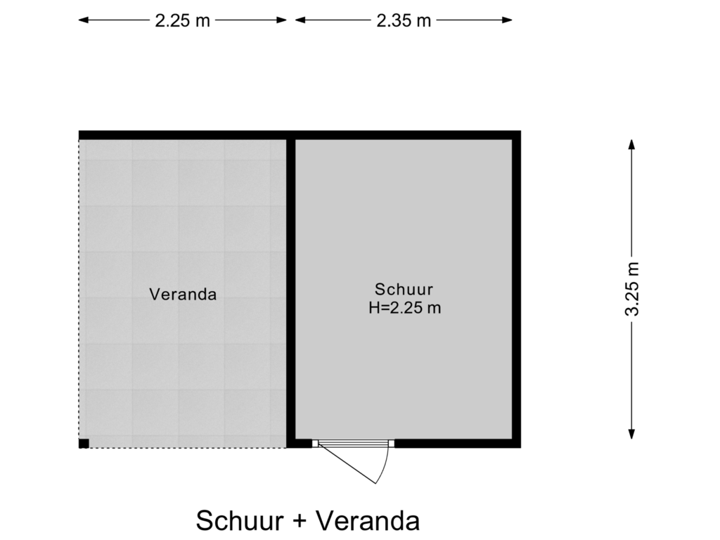 Bekijk plattegrond van Schuur + Veranda van De Veste 28