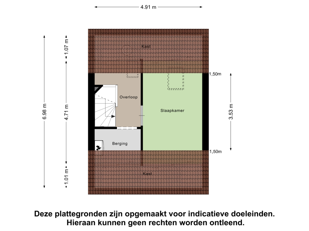 Bekijk plattegrond van Tweede Verdieping van Klaproosstraat 6