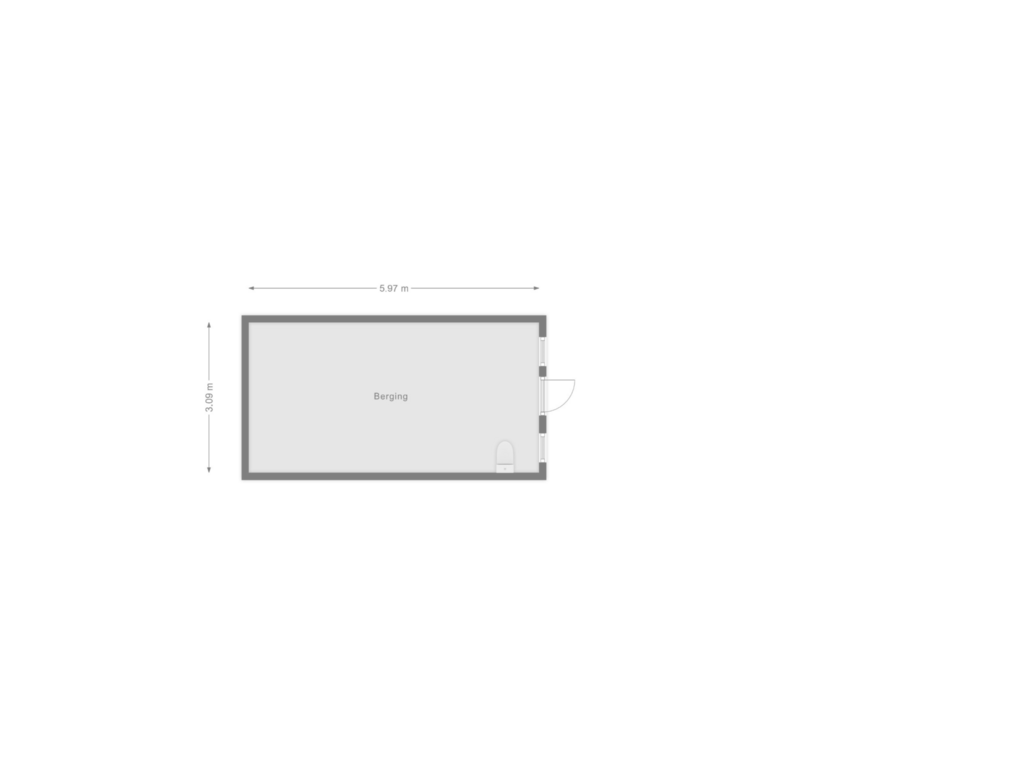 Bekijk plattegrond van Berging van Westerhuizingerweg 47