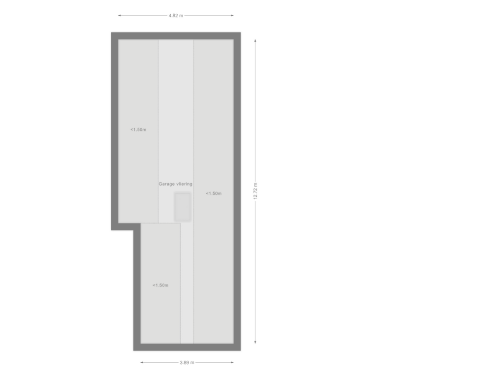 Bekijk plattegrond van Garage vliering van Westerhuizingerweg 47