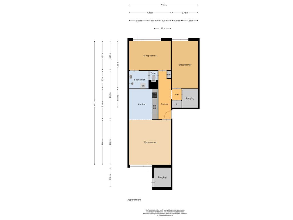 Bekijk plattegrond van Appartement van Ophemerthof 170