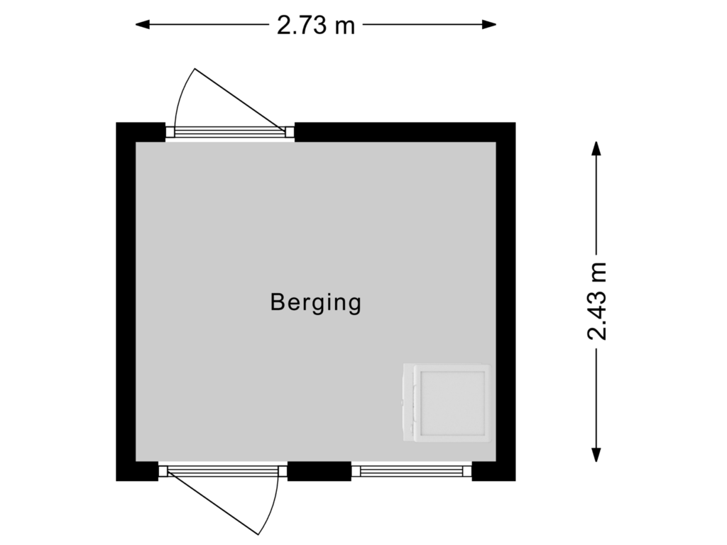 Bekijk plattegrond van Berging van Gladiolusstraat 8