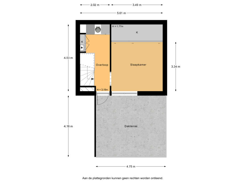 Bekijk plattegrond van 2e verdieping van Emmalaan 64-A