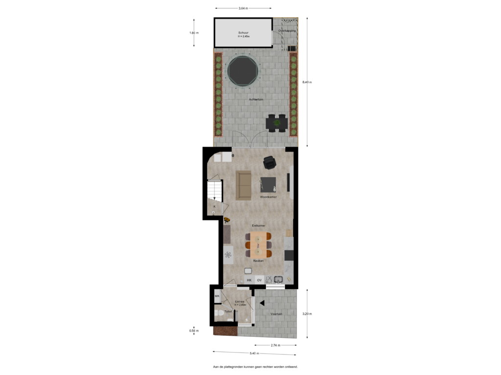 Bekijk plattegrond van Situatie - furniture van Emmalaan 64-A