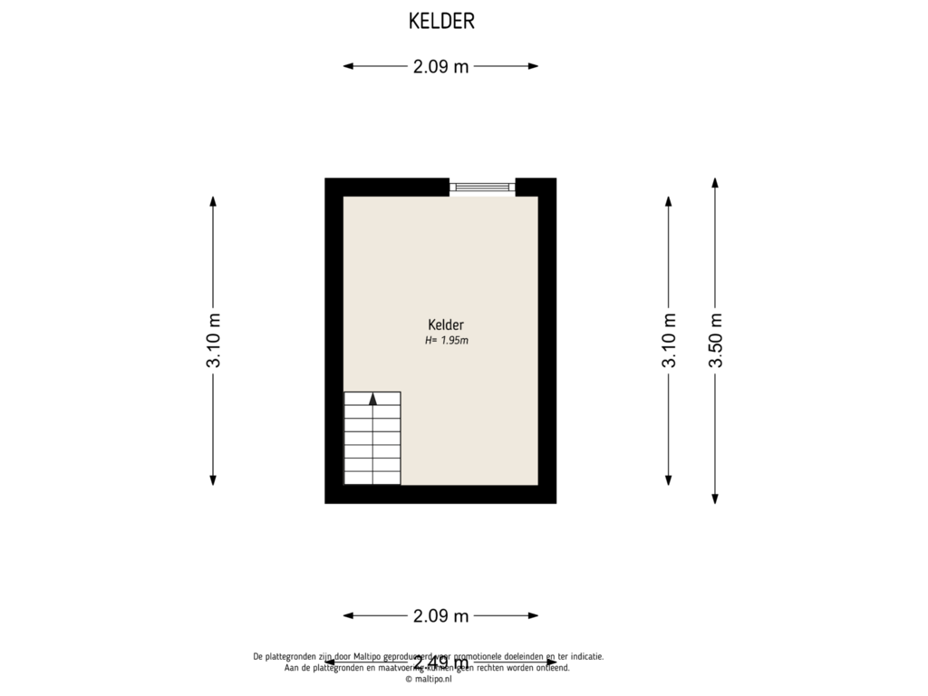 Bekijk plattegrond van Kelder van Sluis Sint Andries 1