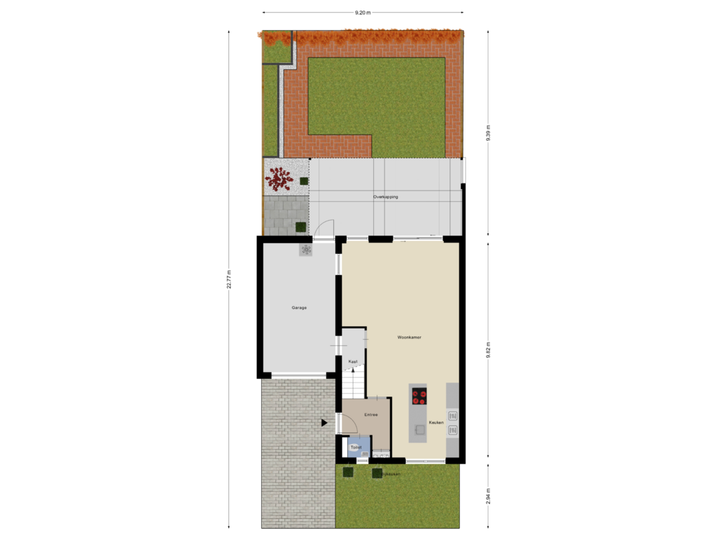 Bekijk plattegrond van Begane Grond-Tuin van Vleutloop 25