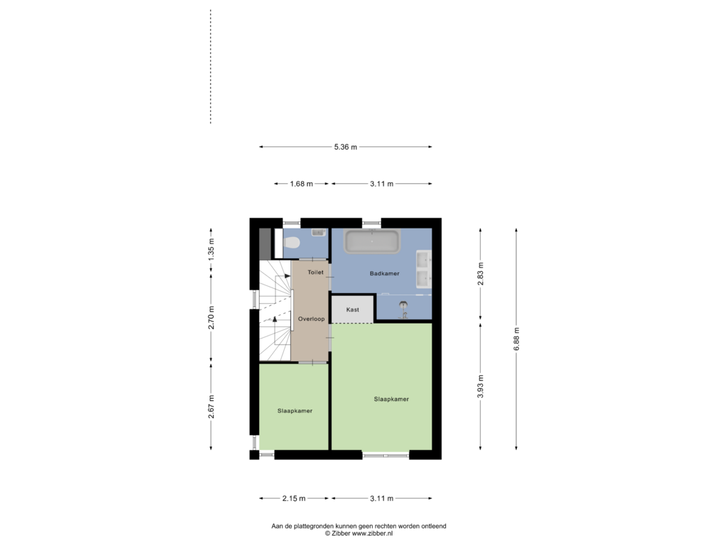 Bekijk plattegrond van Eerste Verdieping van Vleutloop 25