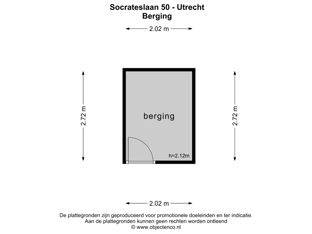 Bekijk plattegrond van BERGING van Socrateslaan 50