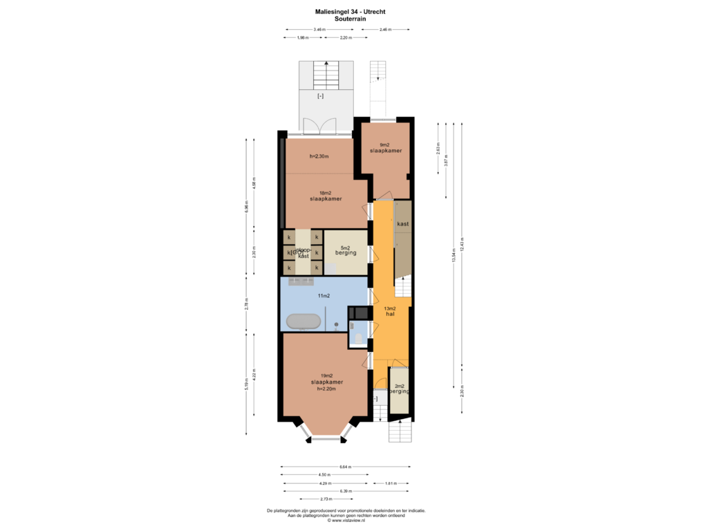 Bekijk plattegrond van SOUTERRAIN van Maliesingel 34